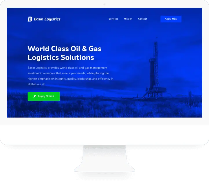 Basin Logistics website design by Aaron Myers Design