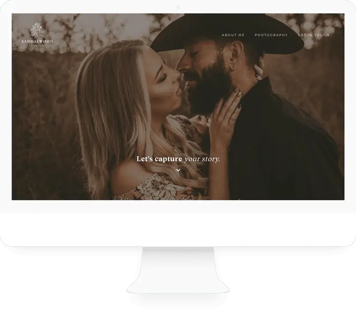 Sandalwood Photography website design by Aaron Myers Design